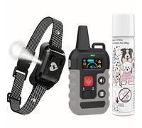 Citronella Dog Training Collar with Remote, 4 Modes Beep/Vibration/Spray/Spray Enhancement, Humane Dog Bark Collar, Safe Compact Easy IPX6, Rechargeable Spray Collar, 330Yard, Can't Work Automatically