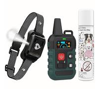 Citronella Dog Training Collar with Remote, 4 Modes Beep/Vibration/Spray/Spray Enhancement, Humane Dog Bark Collar, Safe Compact Easy IPX6, Rechargeable Spray Collar, 330Yard, Can't Work Automatically