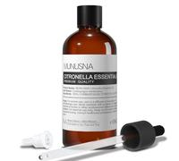 Citronella Essential Oil, MUNUSNA Premium Grade Citronella Oils for Aromatherapy Skin Hair Care, Pure and Natural Essential Oils for Aroma Diffuser, Candle Making, Soaps, 100ml