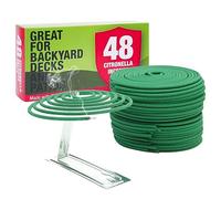Citronella Incense Coil - Each Coil Could Last for 5-7 Hours- Suitable for Outdoor Camping, Patio, Hiking,etc (2 Pack Contains 48 coils & 2 Coils Stands)