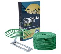 Citronella Incense Coils Outdoor Patio - Each Coil Could Last for 5-7 Hours - Perfect For BackYards Camping (Contains 24 coils & 2 Stands)
