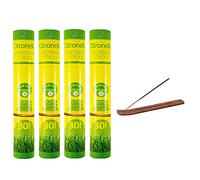 Citronella Incense Insect Repellent Sticks Ideal for Insect & Bugs Repellent with Fresh Lemon Scent | 30 Pack of 4