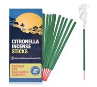 Citronella Incense Sticks Outdoors, 12 PCS Citronella Sticks for Camping, Patio, Hiking,etc