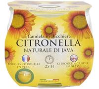 Citronella Java Lemongrass Insecticide in Jar Glass Candle Fly Repels Insects 25 Hour Burn Outdoor Garden