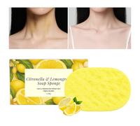 Citronella Lemongrass Soap Sponge, Reusable Gentle Peeling Shower Wash Sponge, Bathroom Body Scrubber, Multi-Scene Bathing Tool for Home, Travel, Hotel, Spa, Bathroom & Washroom Use