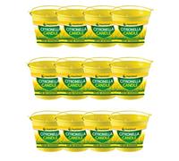 Citronella Outdoor Candle Natural Insect Repellent Scented Candle for Garden, Patio & Camping Assorted Colours Long Lasting Burn Available in Multi-Pack Options (Metal Bucket, Pack of 12)