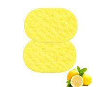 Citronella Soap Sponge, Plant Based Citronella Sponge Filled with Soap, Sweet and Uplifting Lemongrass Bar, Deep Cleansing, Natural Handmade Body Wash Bars for Family, Home, Travel, Lemon Scent (2PC)