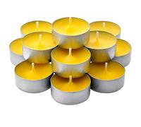 Citronella Tealight Candles - Pack of 24 | Outdoor Use Natural Insect Repellent Long-Lasting Burn Ideal for Gardens, Patios & Camping