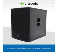 Citronic | Powerful Active Subwoofer | CASA-18BA Active 18" Sub 2200W Peak