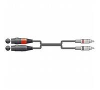 Citronic 2x Female XLR Plugs To 2x RCA Plugs Audio Cable (3.0m)