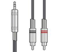 Chord S3J-2R150 1.5 m 3.5 mm TRS Jack to 2 x RCA Phono Lead