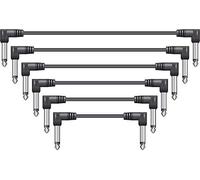 chord PATCH050BK Classic Patch Lead, Set of 6 Pieces