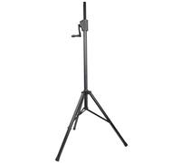 Citronic | Adjustable Steel & Aluminium Speaker Stand with Winch | 1.2m-2.0m Height | Max 50Kg Load | Portable PA DJ Studio Floor Tripod | Heavy Duty Black Mount for Speakers & Sound Systems