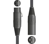 Citronic / Retro-Class XLR Female to XLR Male Braided Microphone Cable with Pure Copper Conductor / 1.5 Metre Black