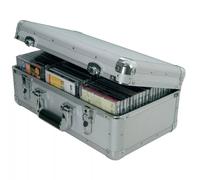 Citronic | Aluminium CD Storage Case - Holds 60 CDs - Lockable DJ Flight Case with Padded Interior & Dividers - Secure Music Storage Box with Carry Handle & Removable Lid