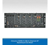 Citronic | CDM8: 4 USB 19-Inch 14 Input Rack DJ Mixer with 4 Channels