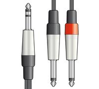 Citronic Classic Audio Lead 6.3mm TRS Jack - 2 6.3mm Jacks 1.5m