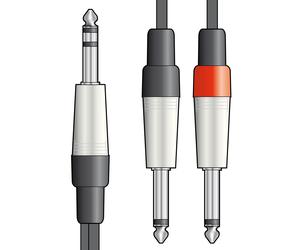 Citronic Classic Audio Lead 6.3mm TRS Jack - 2 6.3mm Jacks 1.5m