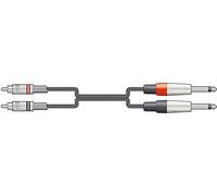 chord 2R-2M6J300 3 m Twin RCA to Mono Jack Plug Lead
