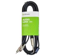 Citronic Audio Cable 190.016UK - 3m 6.35mm TRS to 2 x RCA Stereo - Black