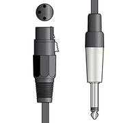 Citronic Classic Microphone Cable Female XLR to Mono 6.3mm Jack Shielded Professional Audio Cable for Studio & Live Use 1.5 Metre Black