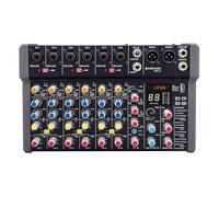 Citronic | CMA-10 Series Compact Mixer Audio Mixing Console: 99 Adjustable Digital Effects, Bluetooth Receiver, USB mp3 Audio Player/Recorder & More | 6 Mono + 2 Stereo
