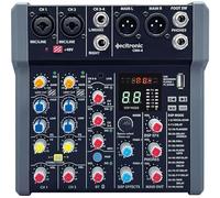 Citronic | CMA-6 Series Compact Mixer Audio Mixing Console: 99 Adjustable Digital Effects, Bluetooth Receiver, USB mp3 Audio Player/Recorder & More | 2 Mono + 2 Stereo