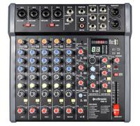 Citronic | CMB-Series Compact 4-Channel Audio Mixer with 99-Preset DSP Effects, USB Audio Interface, Bluetooth Streaming, and PC Connectivity for Live Sound and Studio Recording