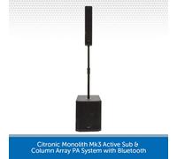 Citronic Monolith Mk3 Active Sub & Column Array PA System with Bluetooth MP3 USB