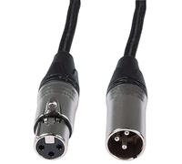 Citronic / Retro-Class XLR Female to XLR Male Braided Microphone Cable with Pure Copper Conductor / 1.5 Metre Black