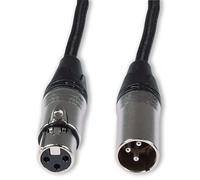 Citronic / Retro-Class XLR Female to XLR Male Braided Microphone Cable with Pure Copper Conductor / 6.0 Metre Black