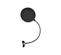 Citronic | Six Inch Microphone Pop Screen with Flexible Neck, Adjustable Clamp & Double Mesh screen