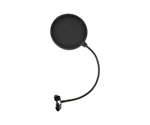 Citronic | Six Inch Microphone Pop Screen with Flexible Neck, Adjustable Clamp & Double Mesh screen