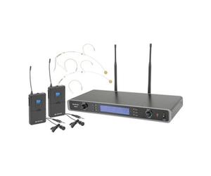 Citronic Twin Tuneable Dual UHF Beltpack Microphone System