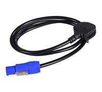 Citronic | UK Mains 13A Plug to Twist and Lock Power Cable 1.5m | Secure Black 3-Core Copper Power Lead for Stage Lighting, Audio Equipment, DJ Setups & Professional Event Use