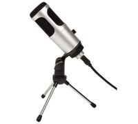 USB Microphone With Desk Top Stand & Cable + Vol Control - Citronic CU-POD2