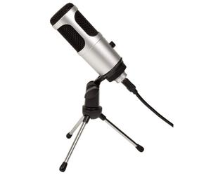 Citronic USB Microphone With Desk Top Stand & Cable + Vol Control CU-POD2