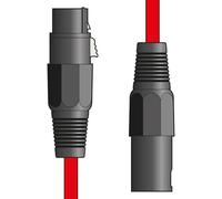Citronic XLR Male - XLR Female Microphone Cable Red - 1.5M
