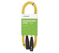 Citronic XLR Male - XLR Female Microphone Cable Yellow - 1.5M