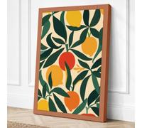 Citrus and Foliage Botanical Canvas Wall Art Print 18x12 Inch