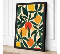 Citrus and Foliage Botanical Canvas Wall Art Print 36x24 Inch (91 x 61 cm)