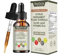 Citrus Bergamot Liquid Drops 60ml Vegan - Lower Cholesterol Levels - Cholesterol Complex Supplement with Citrus Bergamot, Soursop & Olive Leaf - for Heart Health & Effectively Boosts Immunity