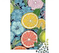 Citrus Fruit Pattern-3 Adult 1000-Piece Jigsaw Puzzle, 38x26cm/1000pcs; for Progress Whenever Time Allows; Clean White Cardboard for Sorting