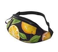 citrus fruit pattern Fanny Pack for Men Women, Waterproof Sports Waist Bag Fashion Belt Bag Crossbody Bags Hip Bum Bag with Adjustable Strap Large Sling Bag Purse for Travel Hiking