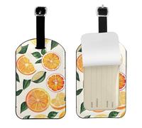 Citrus Fruit Pattern Print Bag Tags Stylish Luggage Tag 4.3 x 2.76 Inch Essential Travel Accessory Suitcases