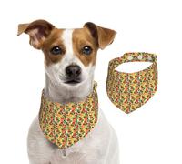 Citrus Fruit Pattern Print Cotton Pet Scarf Christmas Accessory for Dogs and Cats Winter Warmer Stylish Gift