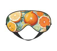 Citrus Fruit Pattern Print Functionality Outdoor Travel Eye Mask Breathable Camping Meditation Yoga Friendly