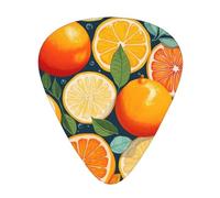 citrus fruit pattern Print Guitar Pick for Men Women Triangle Instrument Accessories Plectrums(12pcs One sided)