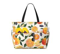 Citrus Fruit Pattern Print Large Capacity Travel Bag For Women Beach Tote Bags Duffle Bag,For Travel Gym Vacation