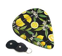 Citrus Fruit Pattern Set Of 6 Guitar Plectrums For Acoustic Guitar, Electric Guitar, Bass, Ukulele - Thin, Medium And Thick.